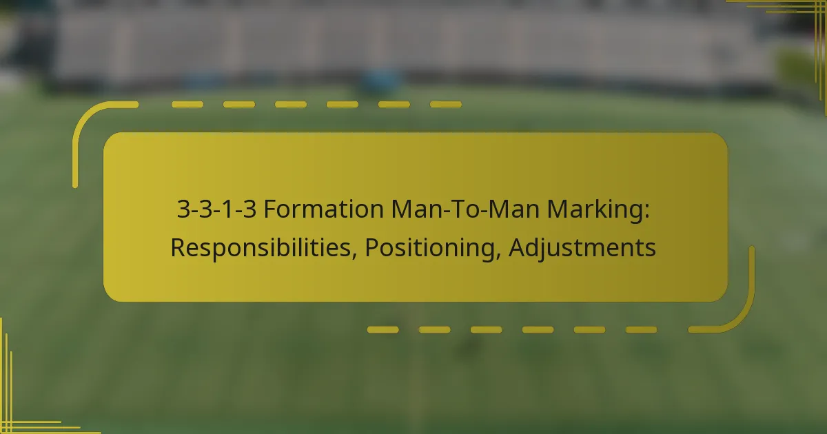 3-3-1-3 Formation Man-To-Man Marking: Responsibilities, Positioning, Adjustments