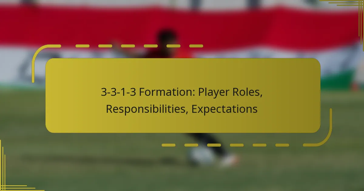 3-3-1-3 Formation: Player Roles, Responsibilities, Expectations
