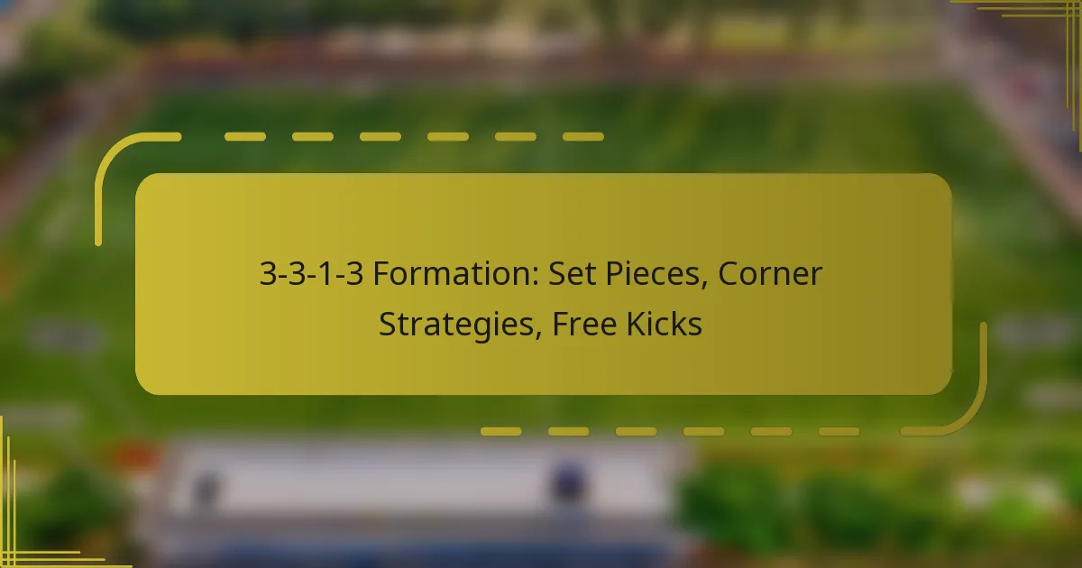 3-3-1-3 Formation: Set Pieces, Corner Strategies, Free Kicks